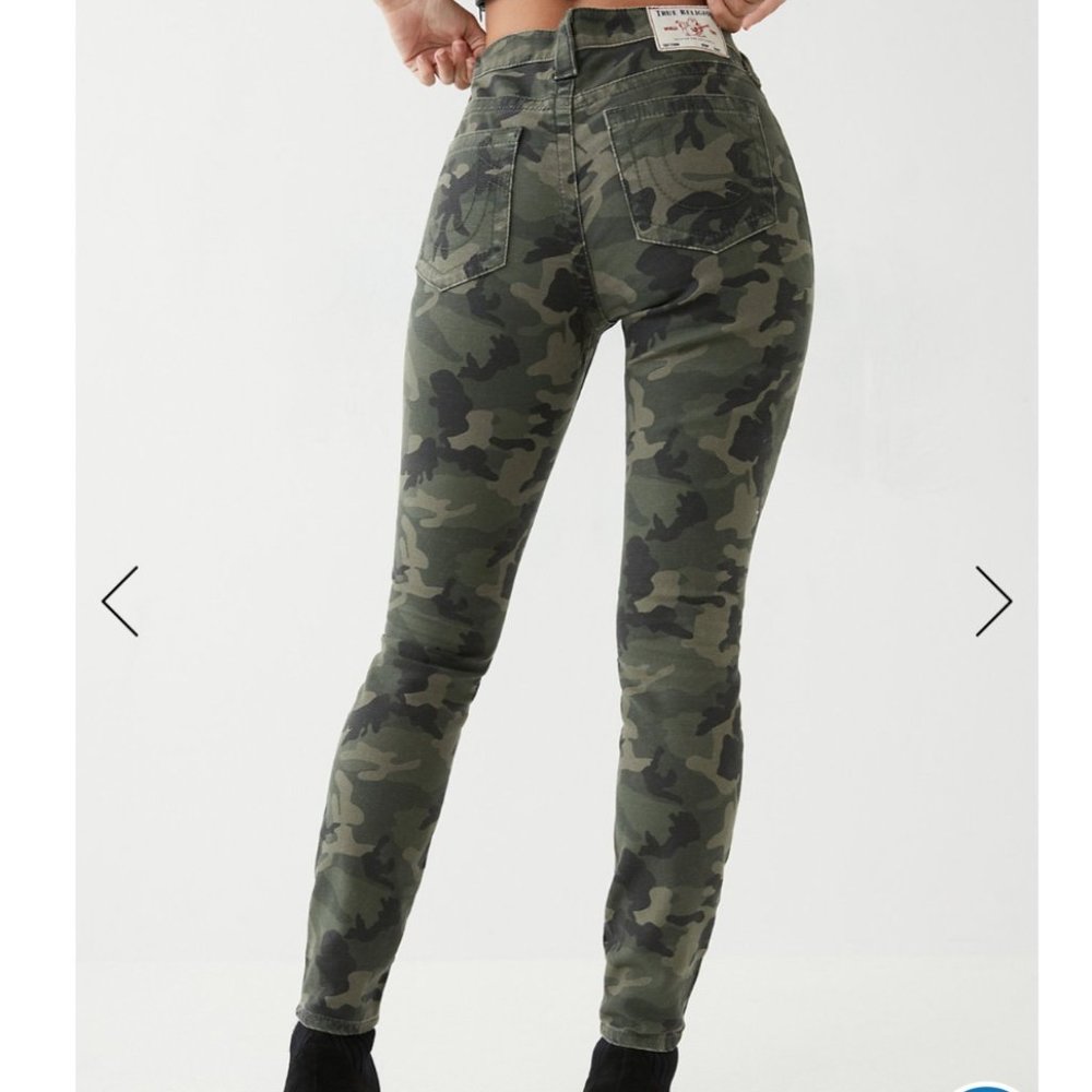 True Religion Women's Halle Camo Skinny Jeans - Picture 2 of 15